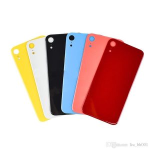 50pcs/lot back glass full housing back battery door battery cover with adhesive for iphone xr xs max replacement parts multi colors