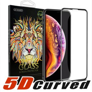 5d curved full cover tempered glass screen protectorfor new iphone xr xs max full cover film 3d edge screen protector for iphone 6 7 8 plus