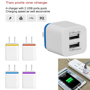 5v/2.1a dual usb wall charger us eu plug ac power adapter 2 ports nokoko charger for samsung huawei iphone charging adapter