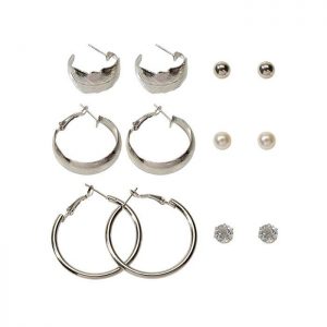 6 Pairs Brief Geometric Stud Earrings Set