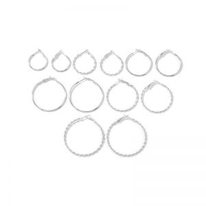 6 Piece Simple Hoop Earrings Set