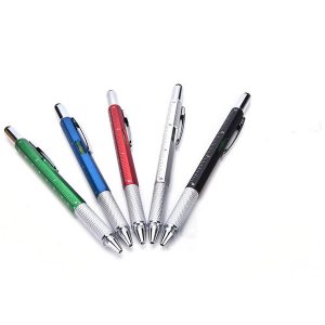 6 in 1 multifunctional multi touch screen tool stylus pen ballpoint pen portable size ballpoint with ruler screwdriver tool