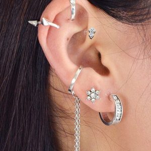 6Pcs Ethnic Rhinestone Decorate Earrings