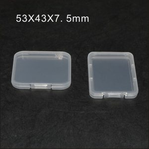 7.5mm card case plastic box transparent standard holder super clear white box storage case for tf micro sd xd cf card