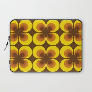 70s Yellow circles Computer Cover by Cdill - Laptop Sleeve - 13"