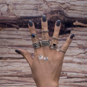 7pcs Bohemian Rings Retro Turquoise Knuckle Ring