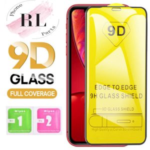 9d tempered glass for iphone 11 pro xs max x xr 7 8 samsung s10 a50 m20 9h full cover glue screen protector