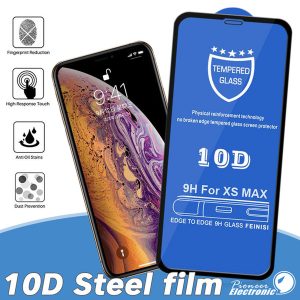 9h screen protector 10d tempered glass hard edge phone protective explosion-proof full cover film for iphone 11 pro max xs xr x 8 7 6 6s plu