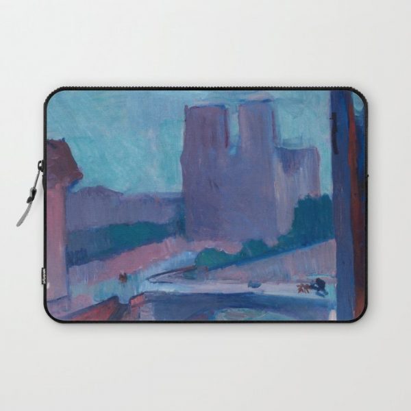 A GLIMPSE OF NOTRE DAME IN LATE AFTERNOON - HENRI MATISSE Computer Cover by THE ICONIC PAINTINGS - Laptop Sleeve - 13"