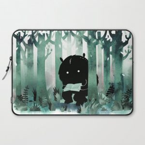 A Quiet Spot (in green) Computer Cover by littleclyde - Laptop Sleeve - 15"