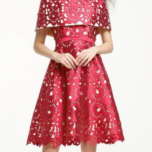 A-line Elegant Floral Pierced Off Shoulder Party Dress