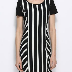 A-line Stripes Short Sleeve Casual Mini Dress