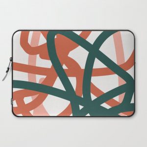 Abstract Lines 01A Computer Cover by The Old Art Studio - Laptop Sleeve - 15"