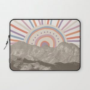 Abstract Mountains and Sun Computer Cover by desertxpalm - Laptop Sleeve - 13"