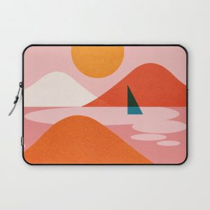 Abstraction_Lake_Sailing_Minimalism_002 Computer Cover by forgetme - Laptop Sleeve - 13"