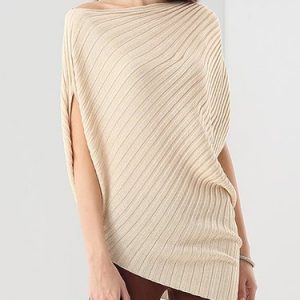 Acrylic Casual Asymmetrical Plain Tunic