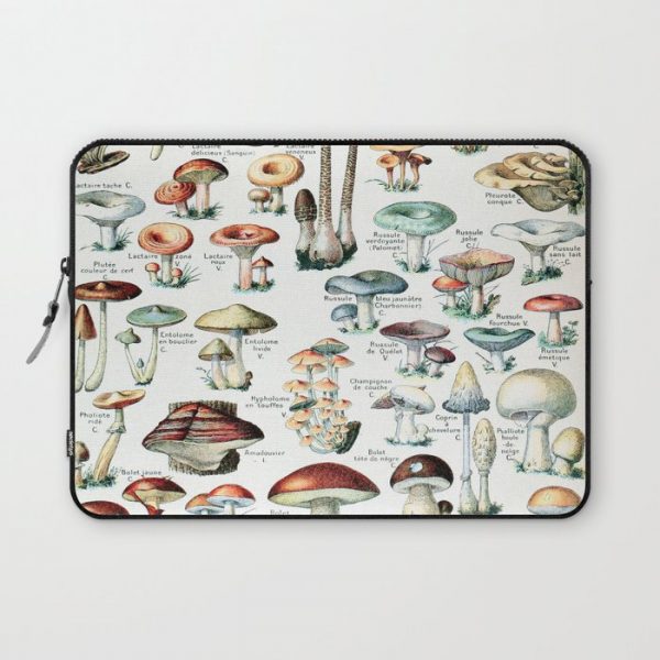 Adolphe Millot - Champignons pour tous - vintage poster Computer Cover by Dejavustudio - Laptop Sleeve - 13"