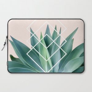 Agave geometrics - peach Computer Cover by Gale Switzer - Laptop Sleeve - 15"