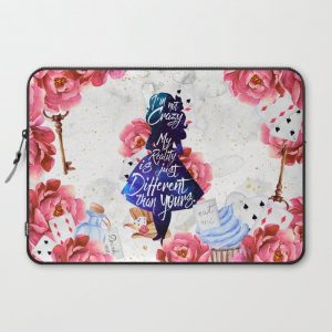 Alice in Wonderland - I'm Not Crazy Computer Cover by Evie Seo - Laptop Sleeve - 15"