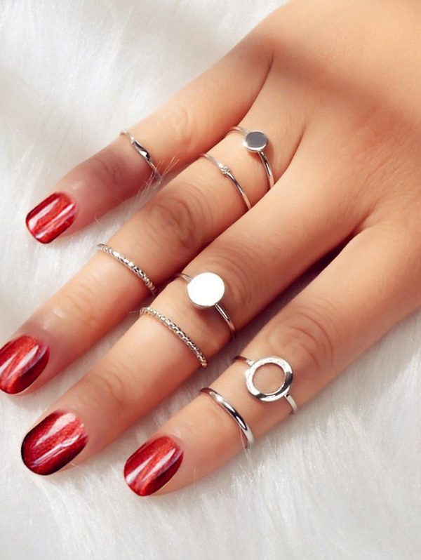 Alloy Circle Rings Set