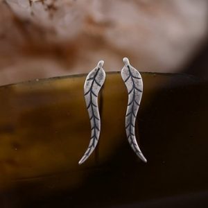 Alloy Climber Leaves Cuff Earrings