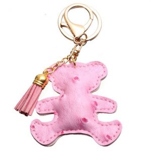 Alloy PU Leather Animal Keychain