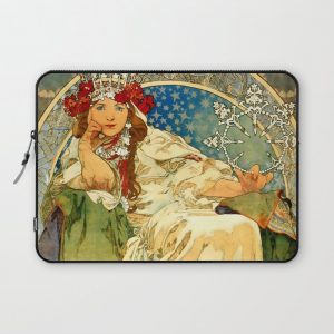 Alphonse Mucha "Princess Hyacinth" Computer Cover by Alexandra_Arts - Laptop Sleeve - 13"