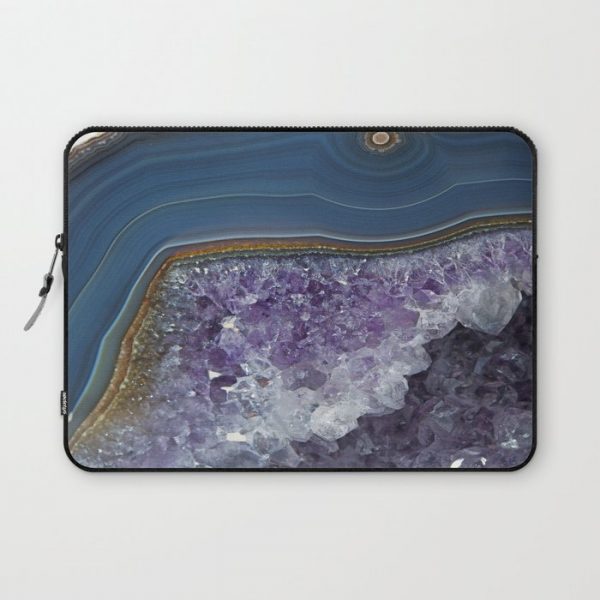 Amethyst Geode Agate Computer Cover by CAROL HU - Laptop Sleeve - 13"