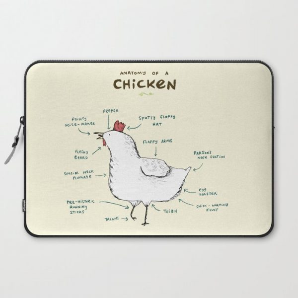 Anatomy of a Chicken Computer Cover by Sophie Corrigan - Laptop Sleeve - 15"