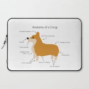 Anatomy of a Corgi Computer Cover by ncdogg Graphics - Laptop Sleeve - 15"