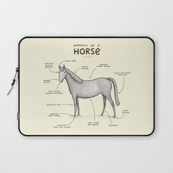 Anatomy of a Horse Computer Cover by Sophie Corrigan - Laptop Sleeve - 13"