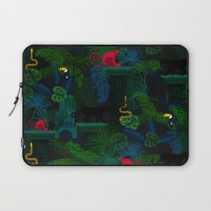 Animals in the jungle on the ruins Computer Cover by YoPixArt - Laptop Sleeve - 13"