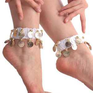 Anklets Belly Dance Costume Red Metal Detail Bollywood Dance Accessories