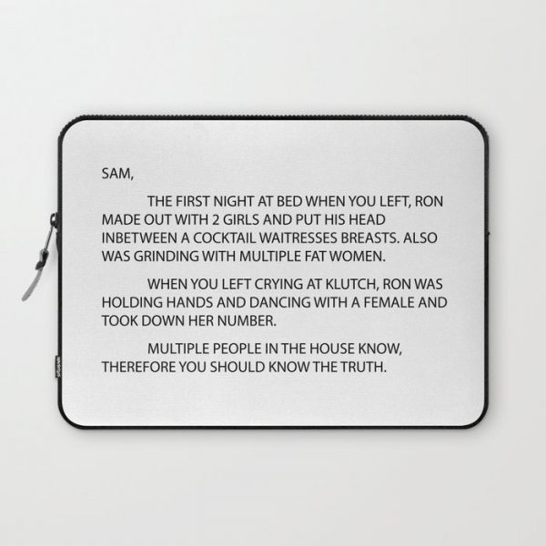 Anonymous letter Computer Cover by MoCoWo - Laptop Sleeve - 13"