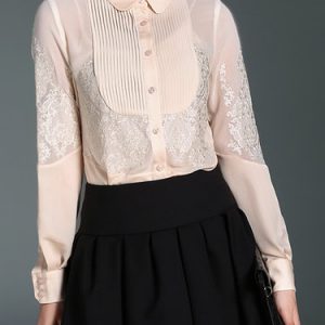 Apricot Embroidered Long Sleeve Solid Bodysuit with Camis