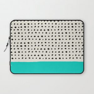 Aqua x Dots Computer Cover by Leah Flores - Laptop Sleeve - 13"