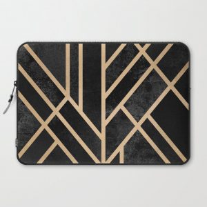 Art Deco Black Computer Cover by Elisabeth Fredriksson - Laptop Sleeve - 15"