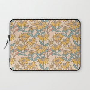 Art Nouveau Black-eyed Susan Pattern Computer Cover by De Koro - Laptop Sleeve - 13"