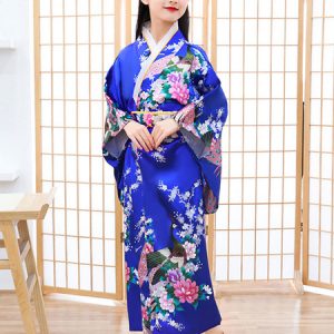 Asian Costume Kimono Blue Set Kid's Women's Holidays Costumes