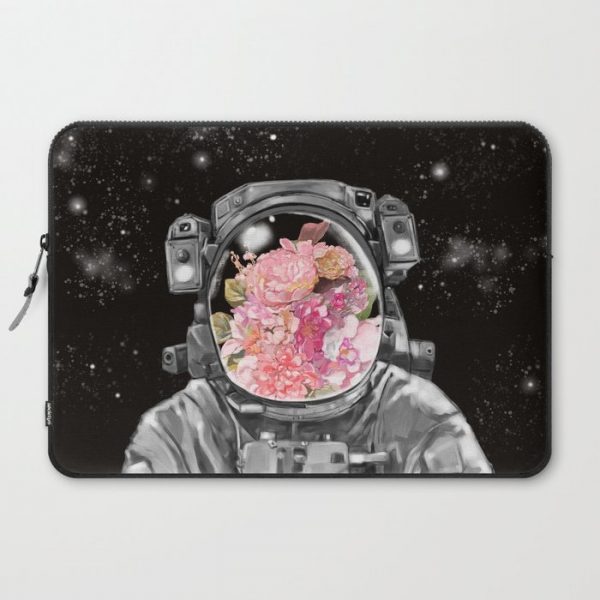 Astronaut Flowers Selfie Computer Cover by Big Nose Work - Laptop Sleeve - 15"