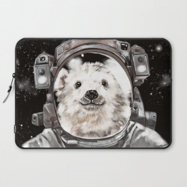 Astronaut Polar Bear Selfie Computer Cover by Big Nose Work - Laptop Sleeve - 15"