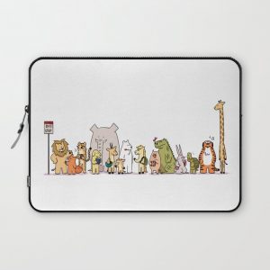 At The Bus Stop Computer Cover by Bonnie - Laptop Sleeve - 13"