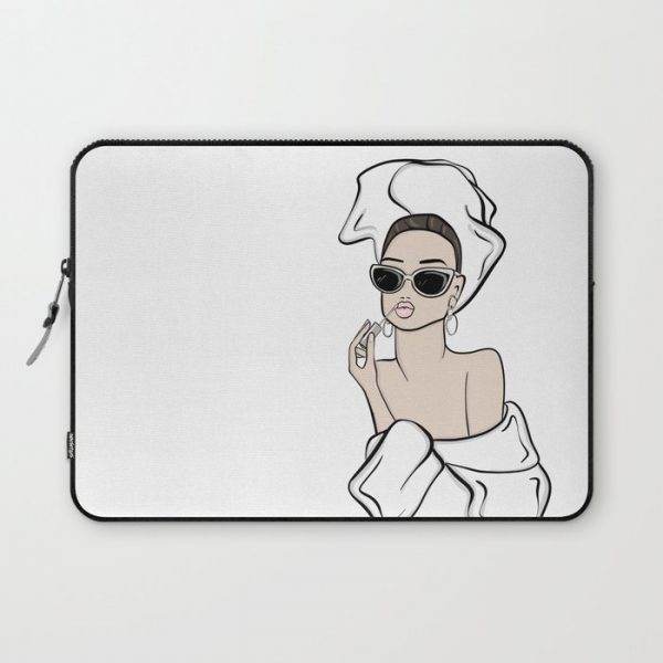 Audrey Hepburn Computer Cover by Sabina Fenn Illustration - Laptop Sleeve - 13"