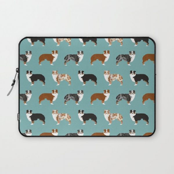 Australian Shepherd owners dog breed cute herding dogs aussie dogs animal pet portrait hearts Computer Cover by PetFriendly - Laptop Sleeve - 13"