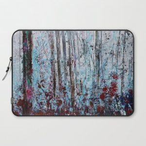 Autumn Smoke - Misty Autumn Forest Scene Computer Cover by Monica Chasing the Light - Laptop Sleeve - 15"