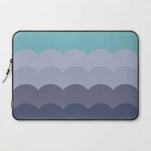 BROOKE TEAL - Mid Century Modern Abstract Graphic Design Computer Cover by Smaaka - Laptop Sleeve - 15"