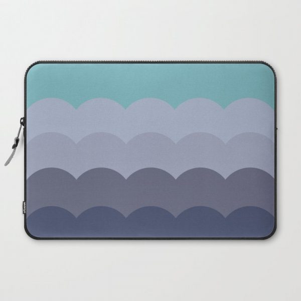 BROOKE TEAL - Mid Century Modern Abstract Graphic Design Computer Cover by Smaaka - Laptop Sleeve - 15"