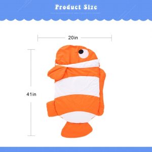 Baby Sleeping Bag Cotton Clowfish Swaddle Stroller Blanket Nest Wrap Bedding Soft Anti-kicking Sleeping