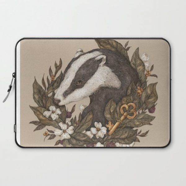 Badger Computer Cover by Jessica Roux - Laptop Sleeve - 15"