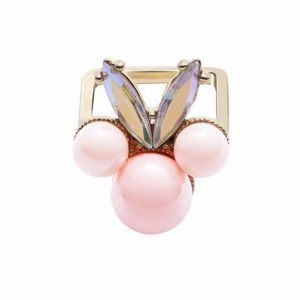 Balancing Style Cute Ring Alloy Pink Pearl Rhinestone Ring